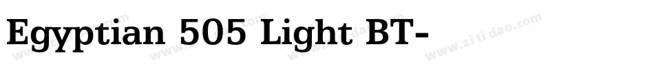 Egyptian 505 Light BT字体转换